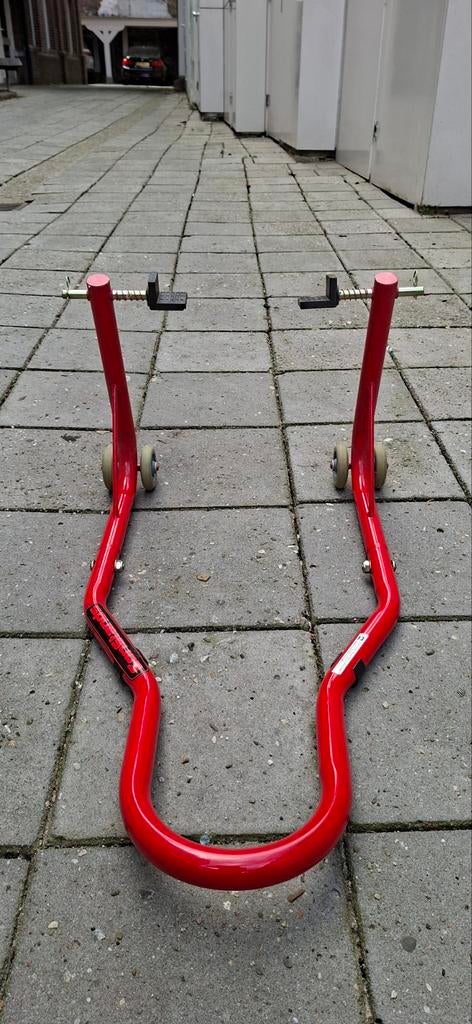 ConStands Motorfiets Achterwiel Montagestandaard Rood, Boeken, Ophalen, Zo goed als nieuw