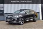 Audi Q3 Sportback 45 TFSI e S-Line 245 Pk Pano Sonos 360 Led, Auto's, Audi, Euro 6, Leder en Stof, Zwart, Hybride Elektrisch/Benzine