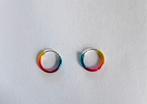 Zilveren gekleurde oorringetjes 10 mm ook effen zilver, Hangers, Overige kleuren, Nieuw, Ophalen of Verzenden
