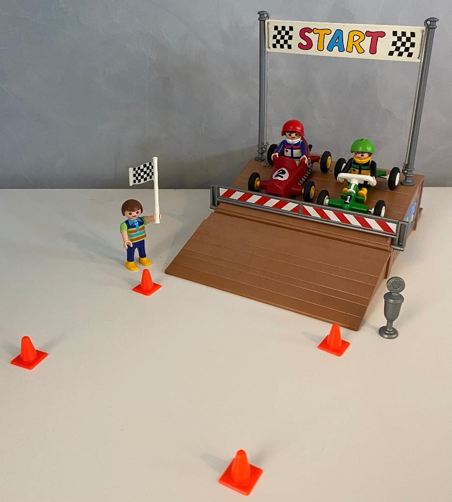 Playmobil 4141, CompactSet Go-Cart race, Ophalen of Verzenden, Gebruikt, Complete set