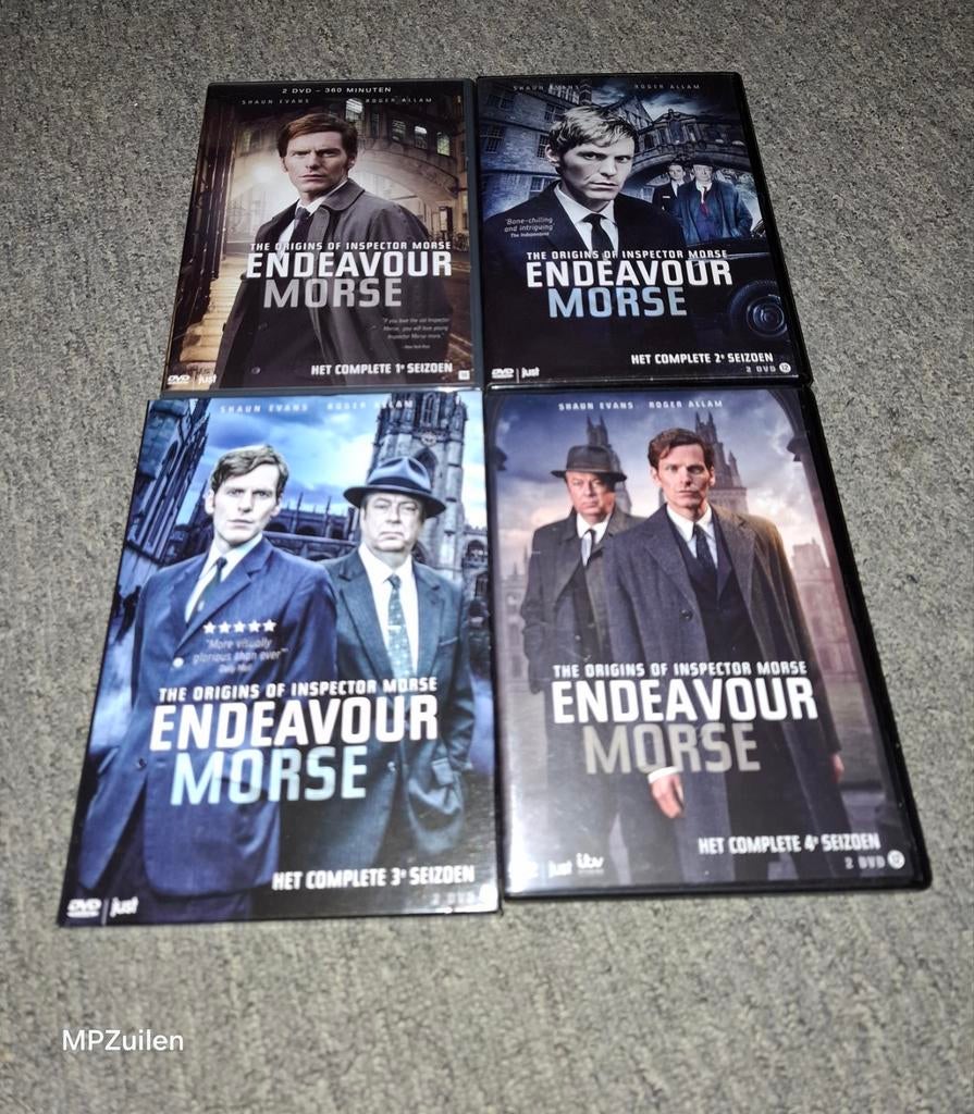 Endeavour Morse  .. seizoen 1-4, Boxset, Ophalen of Verzenden, Zo goed als nieuw, Vanaf 12 jaar