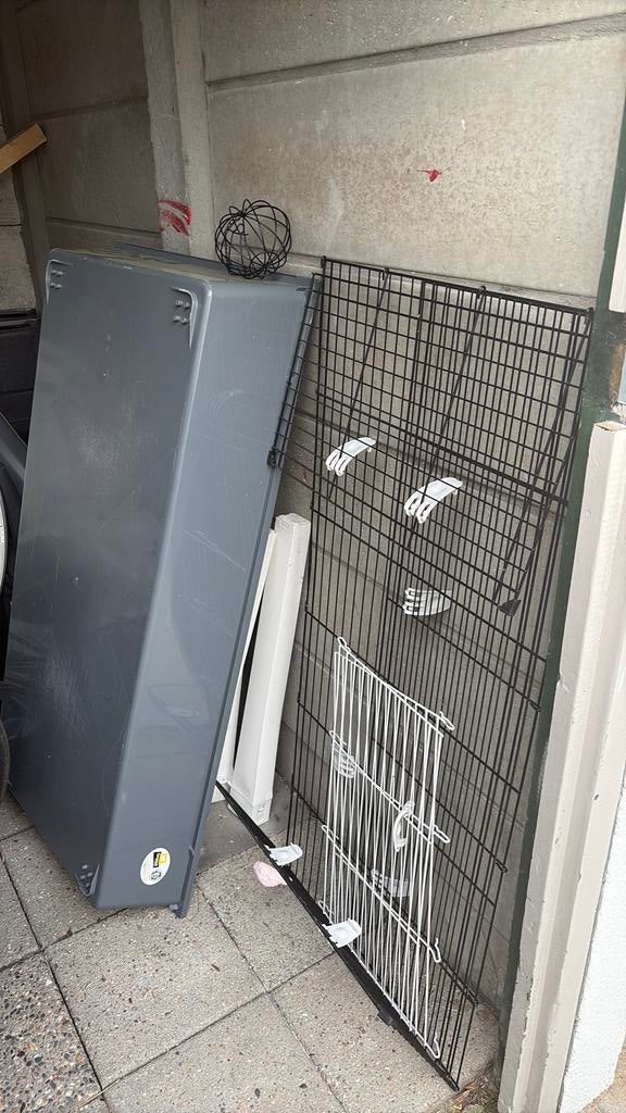 Konijnen kooi met reismandje en toebehoren, Dieren en Toebehoren, Hondenhokken, Ophalen, Zo goed als nieuw, 75 tot 110 cm, Minder dan 65 cm