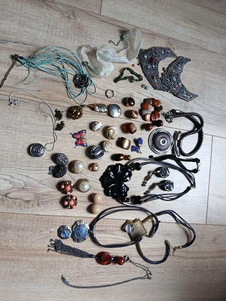 Vintage sloop sieraden, Sieraden, Tassen en Uiterlijk, Ophalen of Verzenden, Gebruikt, Overige materialen