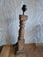 Prachtig houten tafellamp 57 cm hoog, Ophalen of Verzenden, Zo goed als nieuw, 50 tot 75 cm