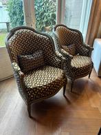 Antieke Franse fauteuil 2 stuks, Huis en Inrichting, Fauteuils, Ophalen, Zo goed als nieuw, Stof