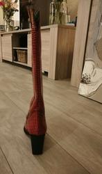 Italiaanse rode laarzen maat 37 met hoge hak, Ophalen, Hoge laarzen, Rood, Onbekend