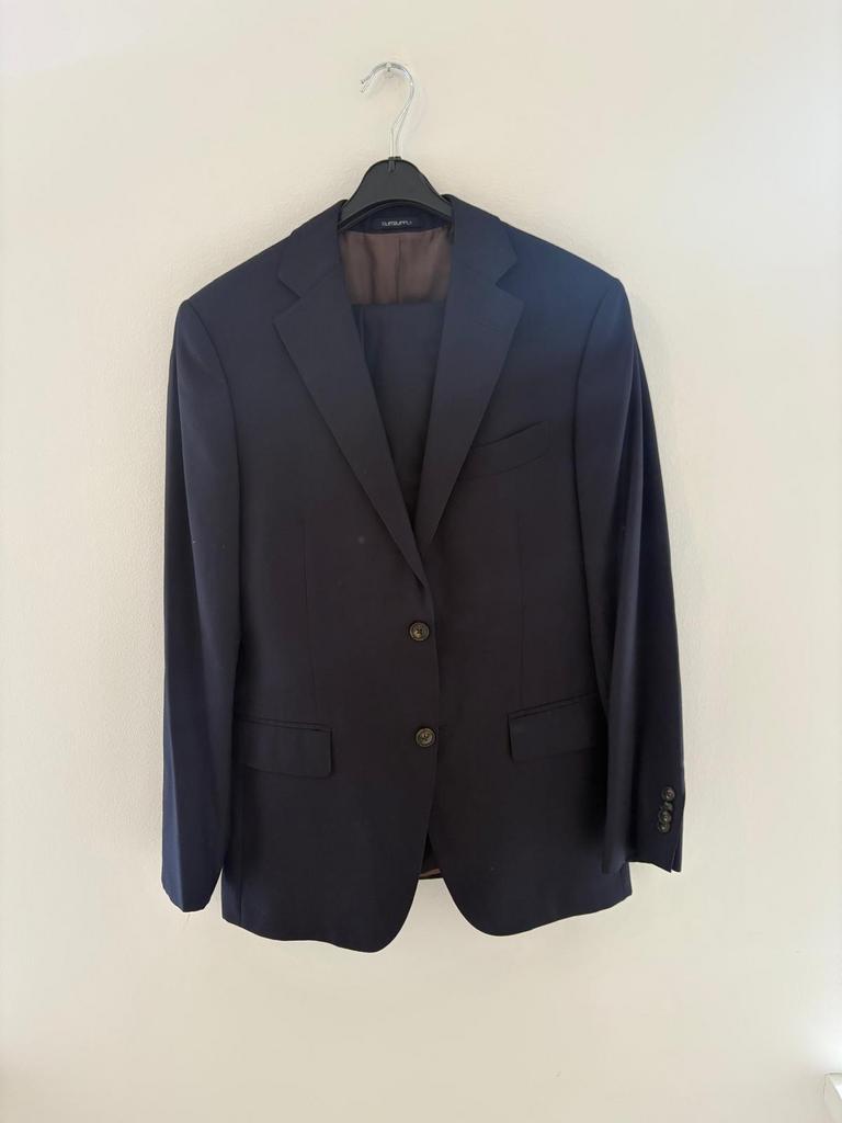 Suitsupply Brescia pak, donkerblauw, maat 46, Kleding | Heren, Ophalen of Verzenden, Gedragen, Maat 46 (S) of kleiner, Blauw