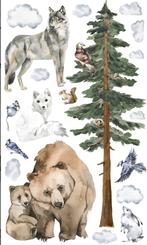 Muurstikkers kinderkamer bosdieren, Ophalen, Nieuw, Wanddecoratie