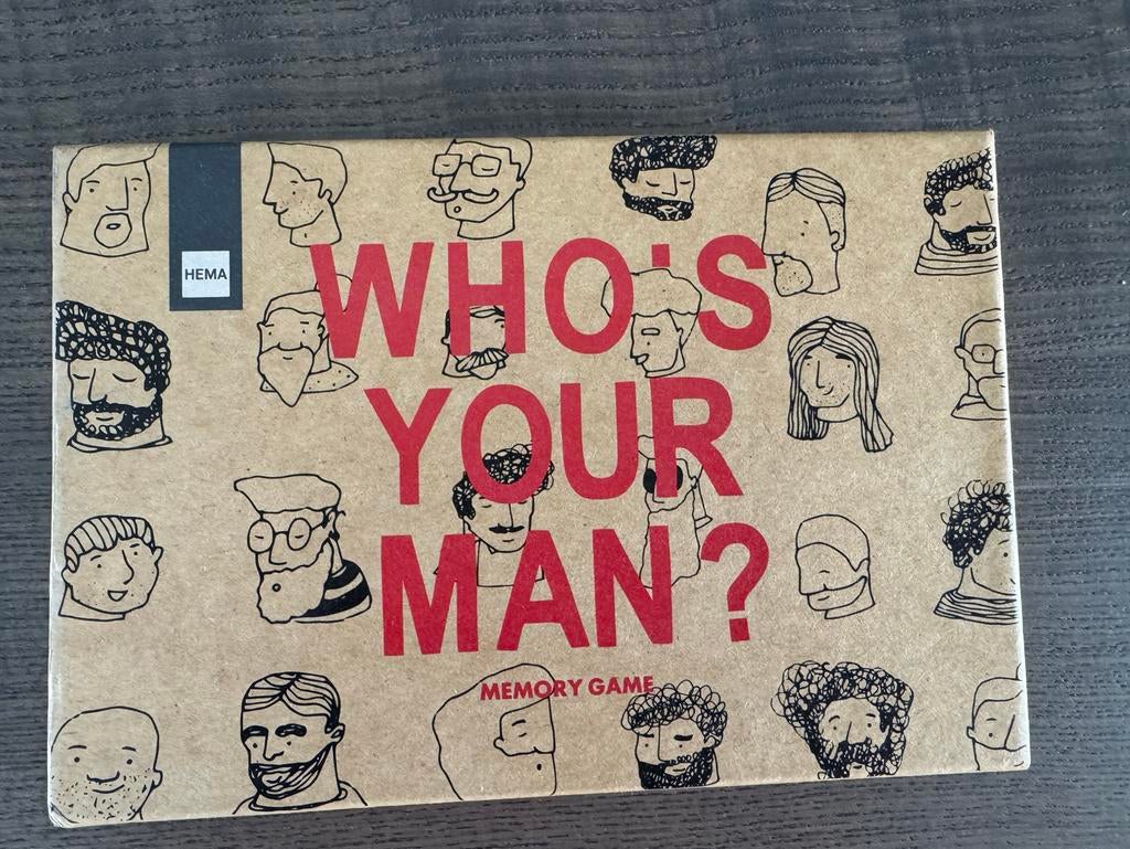 Hema Who's Your Man? Memory Game, Hobby en Vrije tijd, Gezelschapsspellen | Bordspellen, Vijf spelers of meer, Ophalen of Verzenden