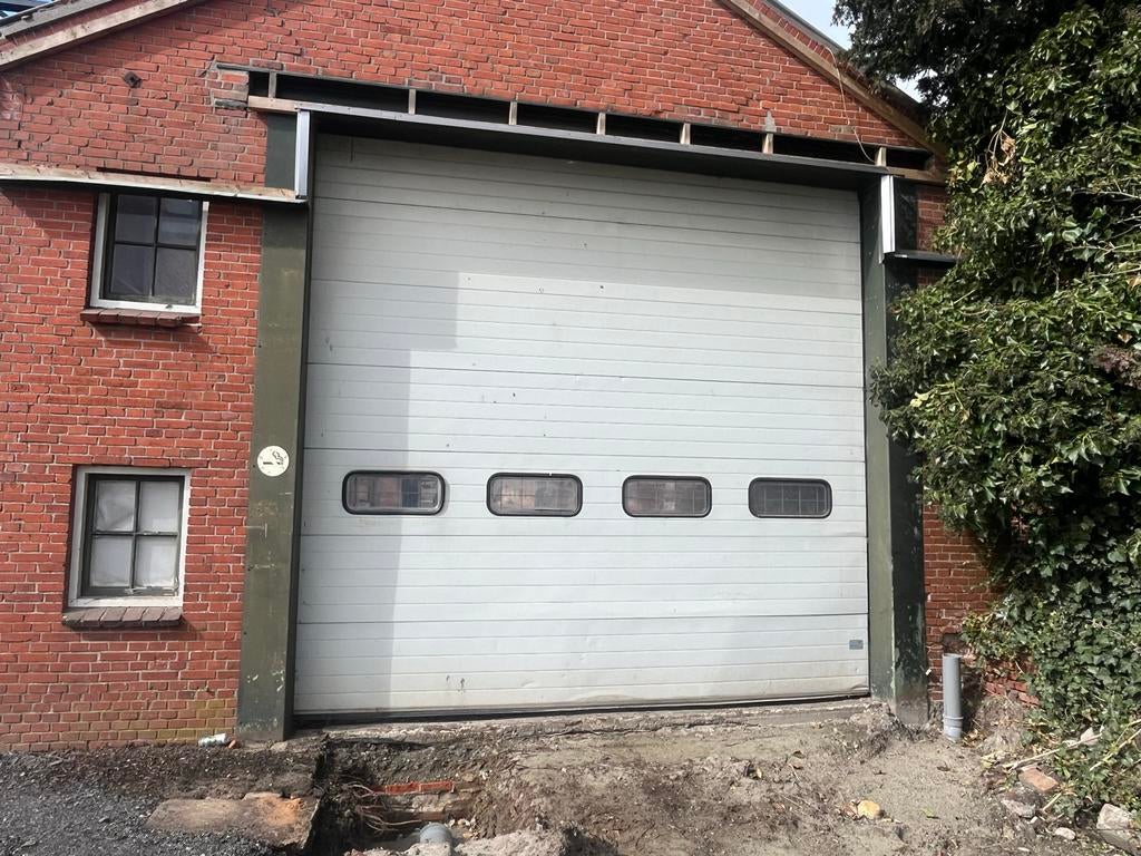 Complete Roldeur 420x445cm met handbediening, Gebruikt, Garagedeur, Ophalen of Verzenden, 120 cm of meer