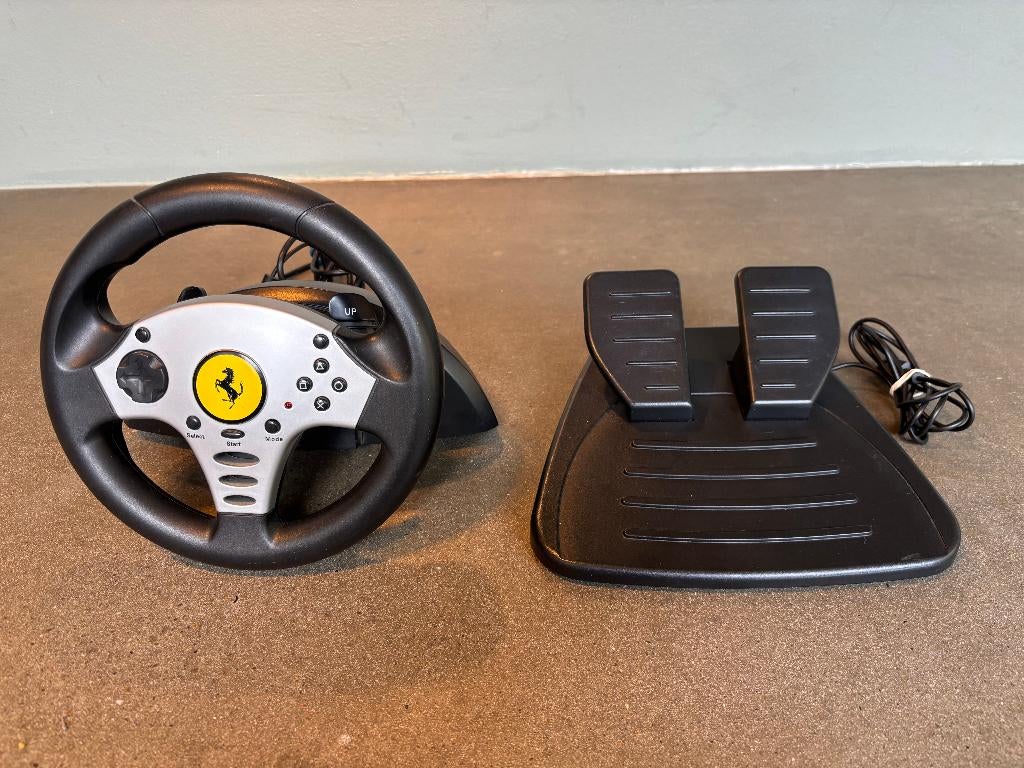 Retro Thrustmaster Challenge R.W. Black (PS1/PS2), Ophalen of Verzenden, Gebruikt, Stuur of Pedalen, PlayStation 2