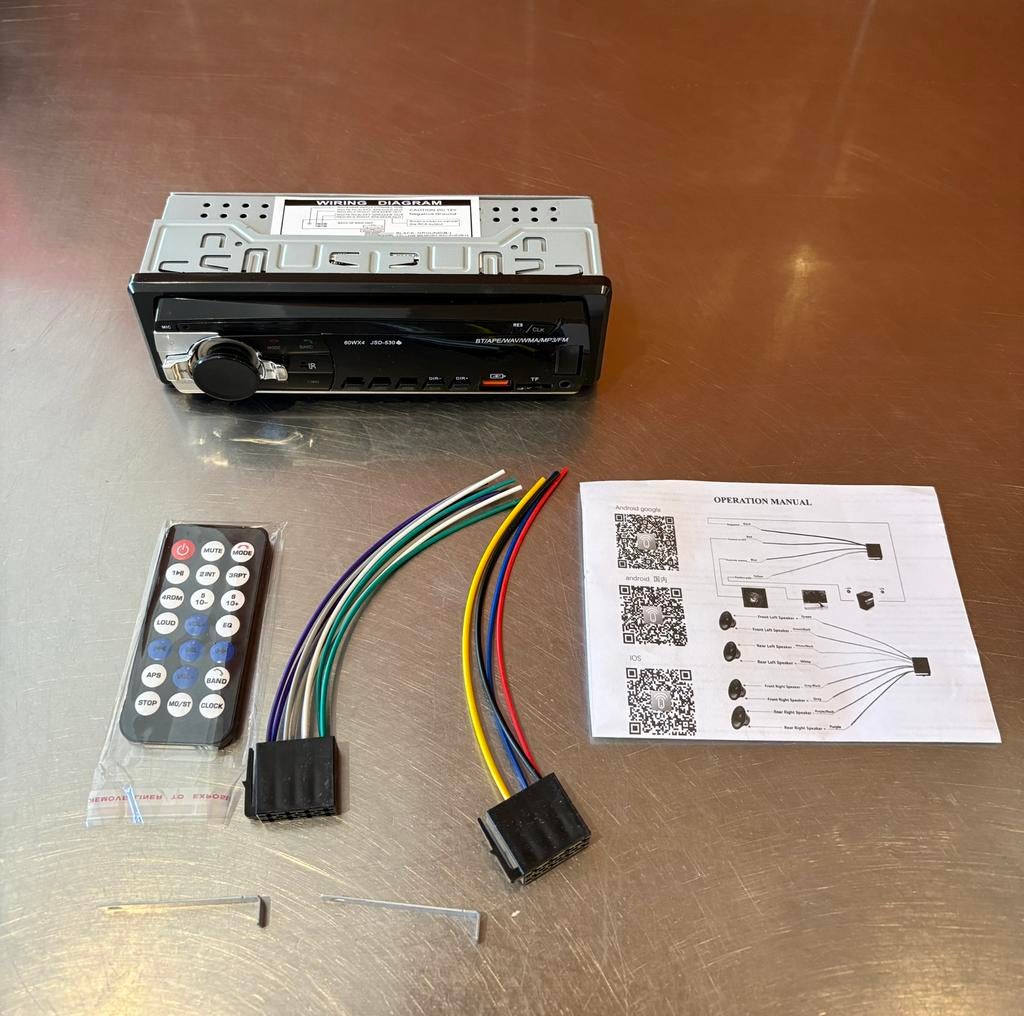 auto radio 1 din met bluetooth, Auto diversen, Autoradio's, Ophalen, Zo goed als nieuw