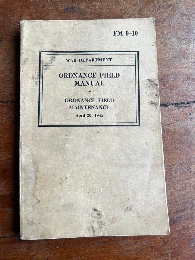 WO2 Amerikaans voorschrift onderhoud munitie voertuig 1942, Verzamelen, Ophalen of Verzenden, Nederland, Boek of Tijdschrift