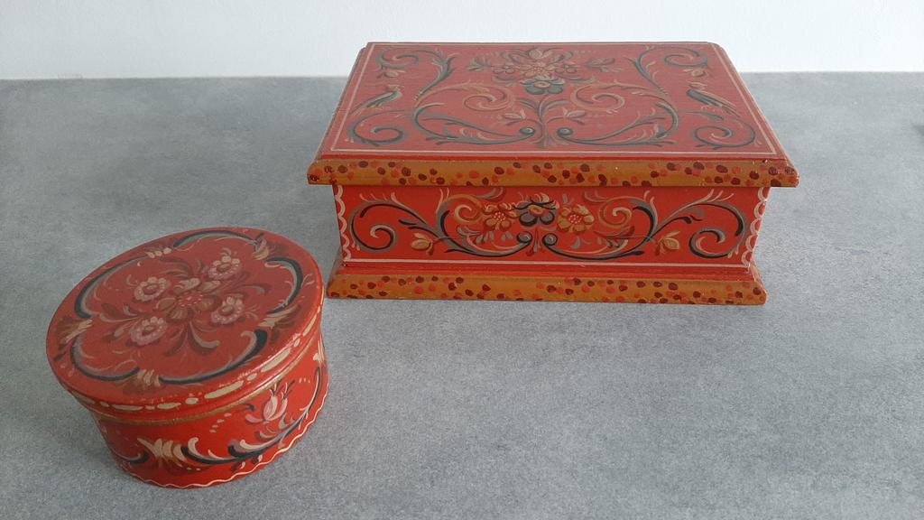 Fries handwerk houten doosjes kistjes vintage antiek hout, Ophalen of Verzenden