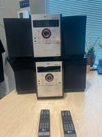 2x LG Micro Hifi Systeem XC62 met CD, Radio, USB & Cassette, Gebruikt, Cassettedeck, Microset, Ophalen
