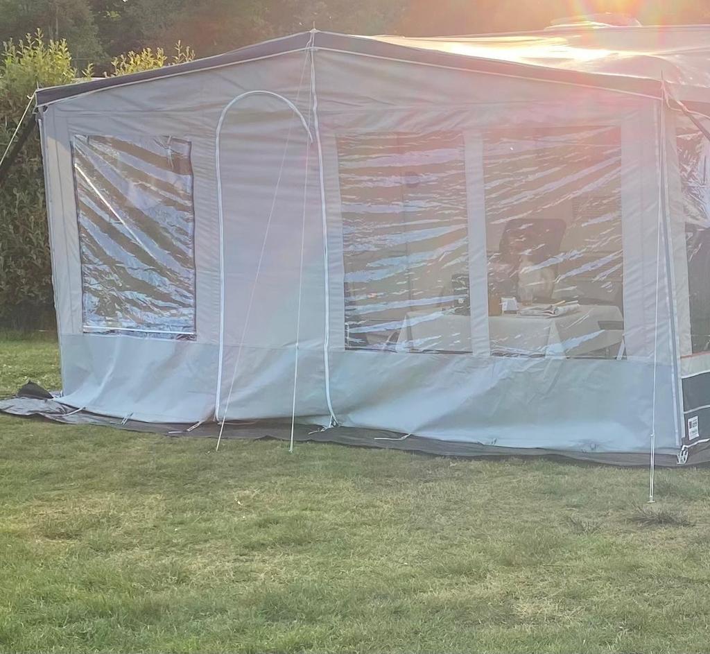 Voorwand voor Caravanluifel maat 9, Caravans en Kamperen, Caravan accessoires, Ophalen, Gebruikt