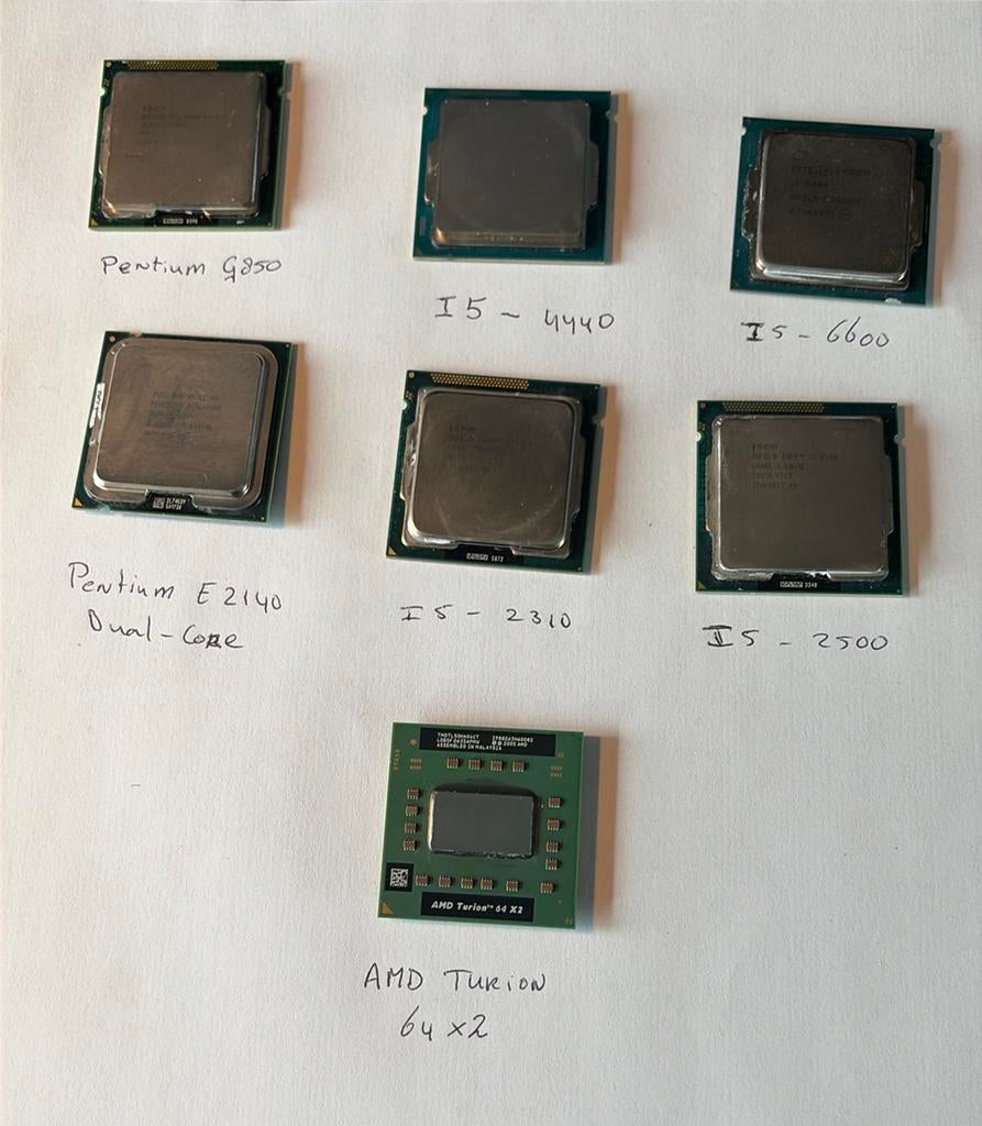 Verschillende processors werkend uit de computer gehaald, Ophalen of Verzenden, Gebruikt, Overige