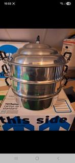 Grote RVS Stoompan met Twee Lagen, Ophalen, Gebruikt, Rvs, Kookpan of Snelkookpan