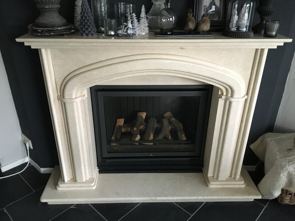 Haard ombouw marmer, Huis en Inrichting, Haarden, Ophalen, Gebruikt, Inbouwhaard, Overige soorten