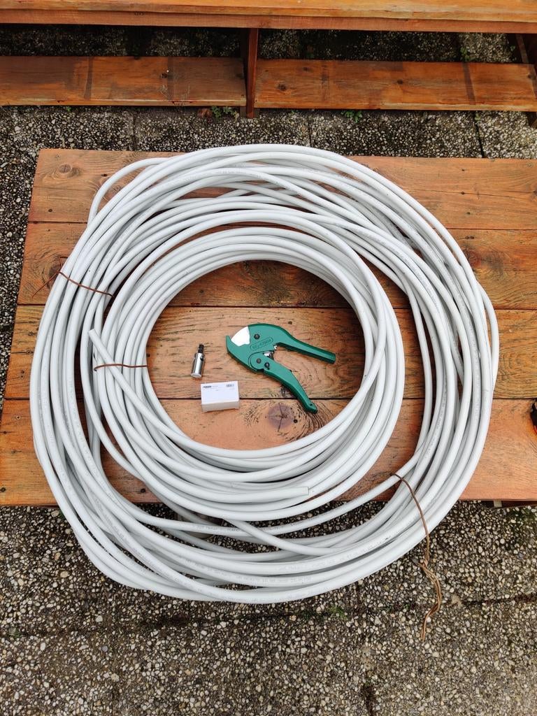 80mVloerverwarming buis PE-RT 5 lagen 14 x 2.0/Buiskniptang, Minder dan 30 cm, Overige typen, Nieuw, Minder dan 60 cm