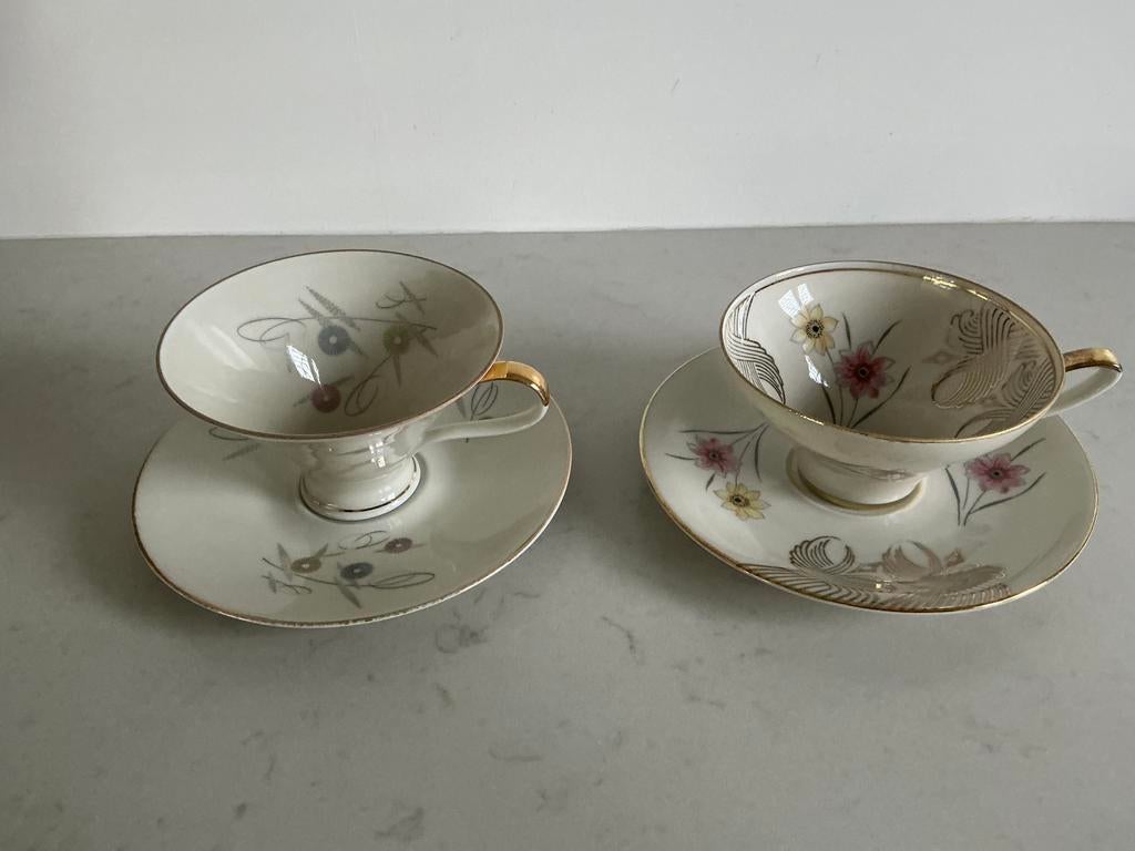 2 engelse theekopjes Bavaria Germany 100% gaaf, Ophalen of Verzenden