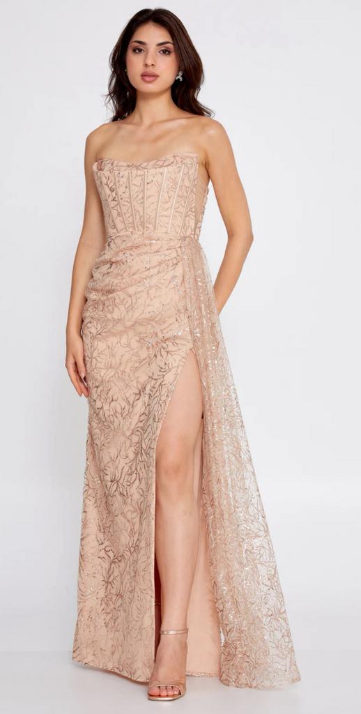 Feestjurk NIEUW Maat 38 40 42, Kleding | Dames, Gelegenheidskleding, Maat 38/40 (M), Galajurk, Beige, Nieuw