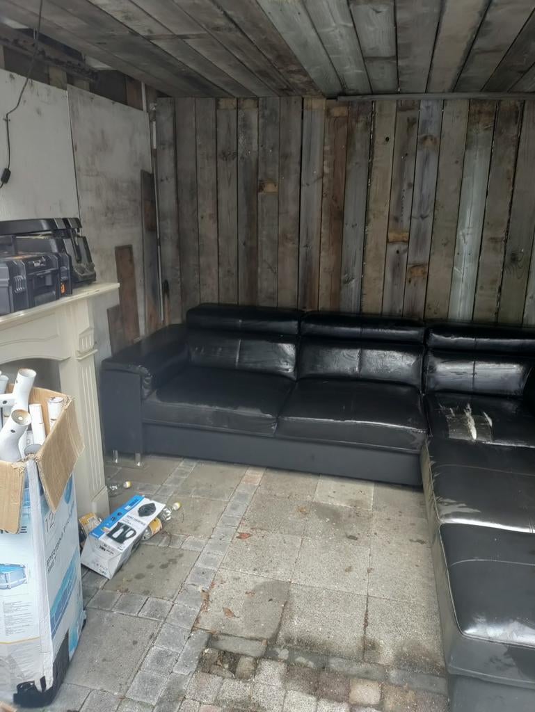 Gratis Hoekbank Kunstleer - Beschadigd, Ophalen, Gebruikt, Hoekbank, Overige materialen