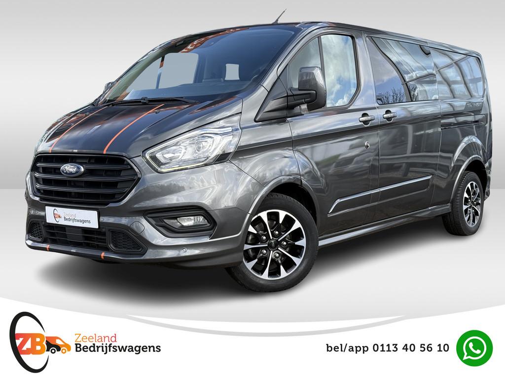 Ford Transit Custom 290 2.0 TDCI L2H1 Sport DC | Vol opties, Voorwielaandrijving, Zwart, 4 cilinders, Leder en Stof