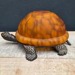 Art Deco Schildpad Lamp Brons en Glas, Ophalen of Verzenden