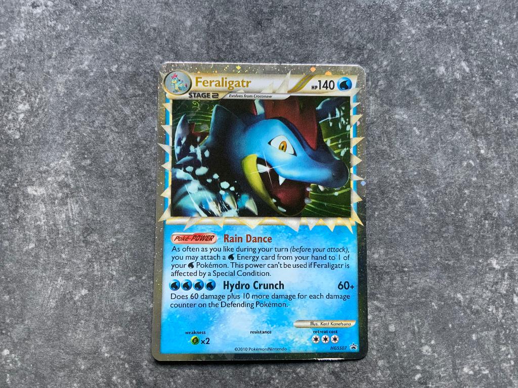 Feraligatr HGSS07 stage 2 2010 holo rare Black Star Promo, Hobby en Vrije tijd, Verzamelkaartspellen | Pokémon, Ophalen of Verzenden