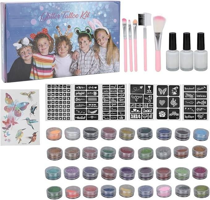 4 nieuwe doosjes glitter tattoo / schmink, Hobby en Vrije tijd, Feestartikelen, Ophalen, Nieuw, Schmink, Overige