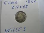5 cent 1850, Koning Willem III, Zilver, Ophalen of Verzenden, Losse munt