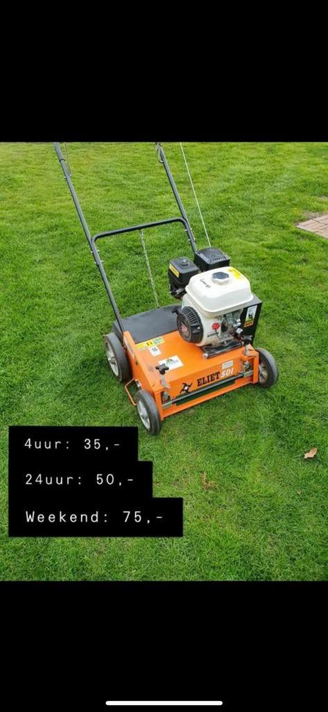 Eliet Verticuteermachine 50cm TE HUUR, Tuin en Terras, Verticuteermachines, Ophalen, Zo goed als nieuw, Benzine