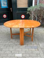 Vintage plywood berken hangoor tafel Scandinavisch Zweeds, Huis en Inrichting, Tafels | Eettafels, Ophalen, Gebruikt, 100 tot 150 cm