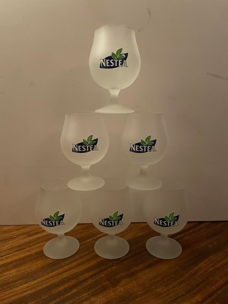 Nestlé icetea glazen, Ophalen of Verzenden, Zo goed als nieuw, Glas of Glazen, Overige merken
