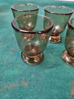 eierdoppen bruin rookglas france zes stuks, Ophalen of Verzenden