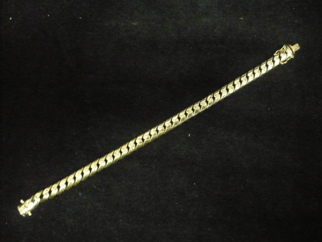 14 krt. gouden armband 9.95 gram - breed 6 mm - 18 cm., Ophalen of Verzenden, Gebruikt, Goud, Goud