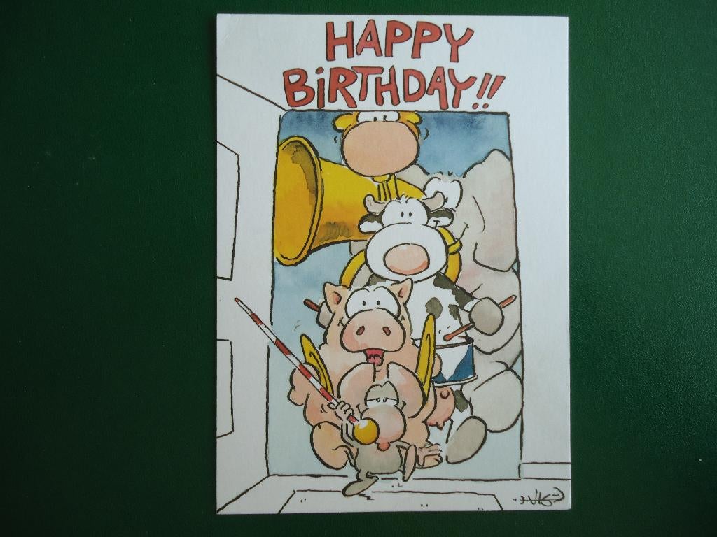 (953) Dierenkaart: Diverse dieren / Leendert Jan Vis, Verzamelen, Verzenden, 1980 tot heden, Gelopen, Overige soorten