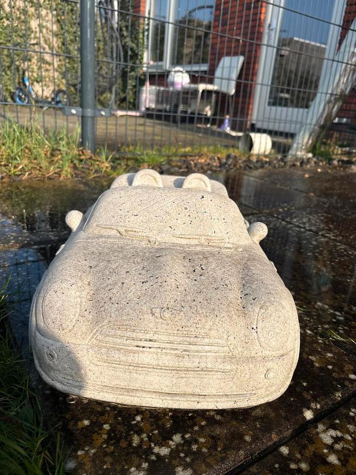 Betonnen Mini Cooper Cabrio Decoratie Beeld, Tuin en Terras, Tuinbeelden, Nieuw, Overige typen, Beton, Ophalen