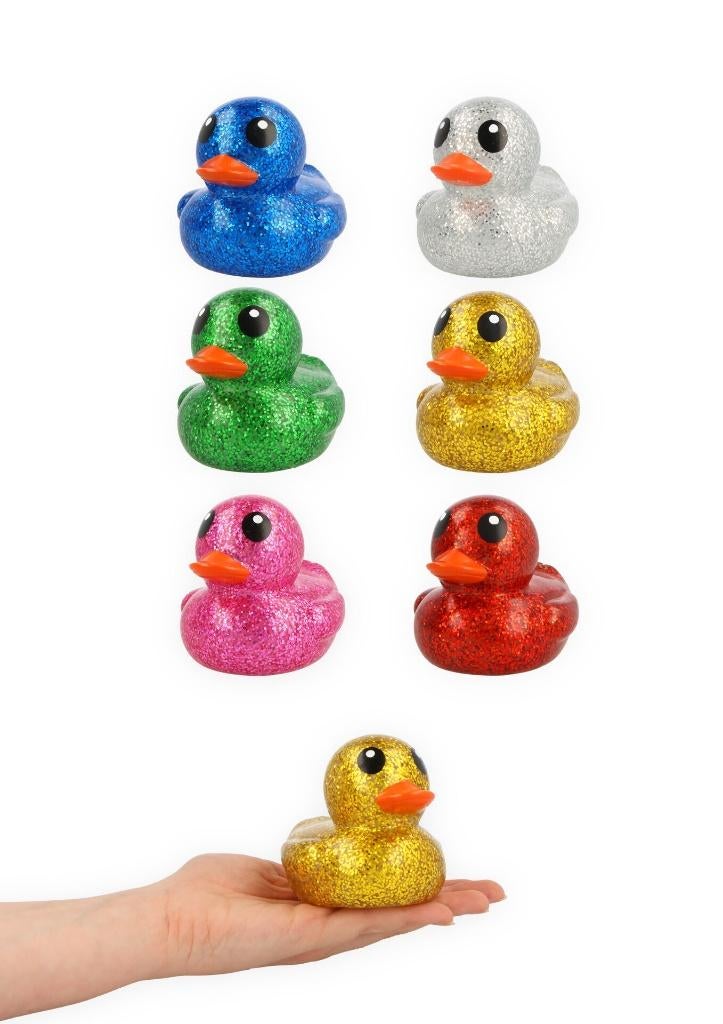 PARTIJ RUBBER DUCKS GLITTER 9CM ASSORTI KLEUR, ., Nieuw, Ophalen of Verzenden, .