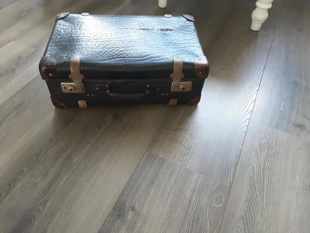 Leuke oude retro/vintage  Zwarte koffer., Muziek en Instrumenten, Ophalen of Verzenden, Gebruikt, Overige instrumenten