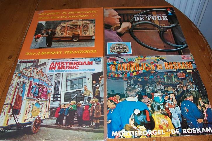 DRAAIORGEL LP'S 8 STUKS, Cd's en Dvd's, Vinyl | Nederlandstalig, Gebruikt, Levenslied of Smartlap, 12 inch, Ophalen of Verzenden