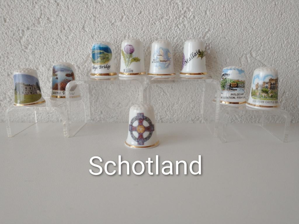 Schotland mooie collectie porseleinen vingerhoedjes, Ophalen of Verzenden, Zo goed als nieuw, Porselein