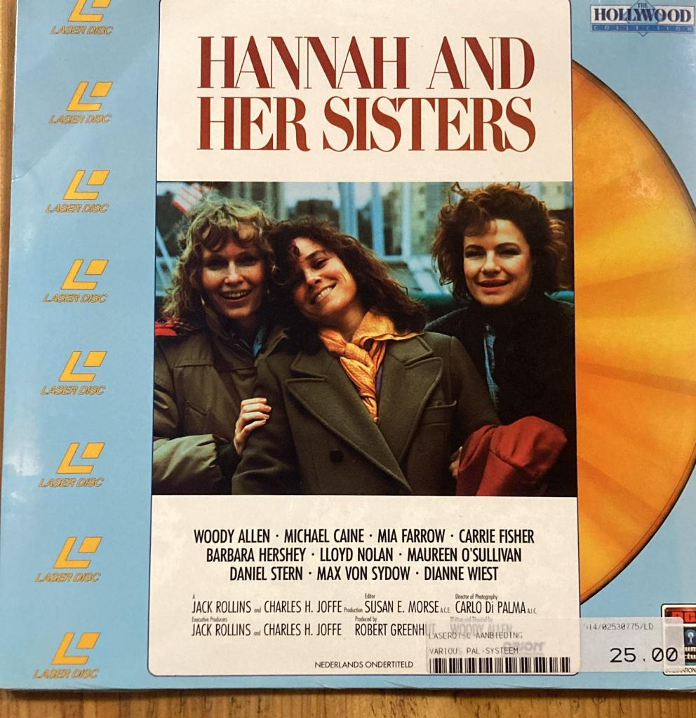 laserdisc Hannah and her sisters van Woody Allen (PAL), Verzenden, Zo goed als nieuw, Film, Overige typen