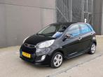 Kia Picanto 1.0 Cvvt 5-DRS 2011 Zwart veel opties weinig km, Auto's, Voorwielaandrijving, Stof, Zwart, Handgeschakeld