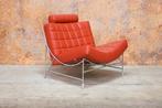 ZGANieuw! rode leren Leolux Volare design fauteuil, Huis en Inrichting, Fauteuils, Leolux, Leolux, Design, 75 tot 100 cm