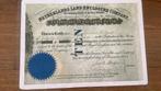 Certificate Netherlands land en enclosure compagny fl 120 ., Ophalen of Verzenden, Voor 1920, Obligatie of Lening