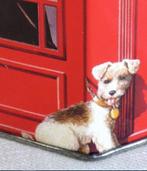 blik (leeg) Telephone telefooncel met hondje. 22 cm., Verzamelen, Gebruikt, Verzenden