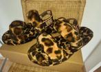 Ugg Oh Yeah dames panter sandaal/slipper 41, lamsvacht,NIEUW, Ophalen, Nieuw, Bruin, Sandalen of Muiltjes
