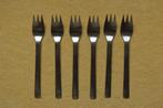 6 taartvorkjes, model New York, Georg Jensen, Ophalen of Verzenden, Gebruikt, Rvs of Chroom, Los bestek
